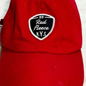 Men's Adjustabnle Vintage Red Brooks Brothers Red Fleece Baseball Cap